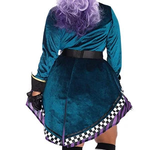 Halloween Alice In Wonderland Clock Mad Hatter Cosplay Costume