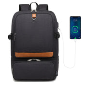 Black Waterproof Laptop Backpack w/ Thermal Insulated lunch Bag