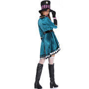 Halloween Alice In Wonderland Clock Mad Hatter Cosplay Costume