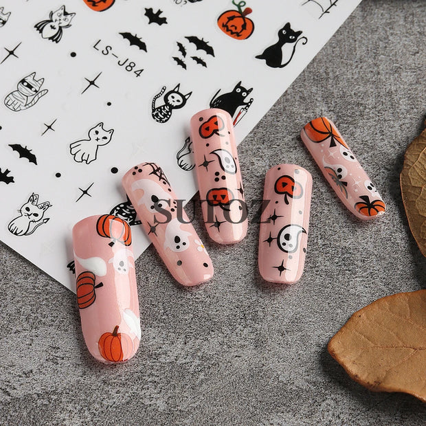 3D Halloween Nail Art Stickers