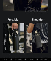 2L Stainless Steel Thermal Bottle With Straw