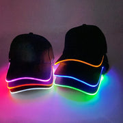 Trendy Light Up Glowing Baseball Hats and Earrings LED Luminous DJ, Dance, NightClub, Bar, Parties