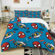 Marvel Spider Man Print Bedding Set 3PC 1 Duvet Cover 2 Pillowcases