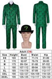 Mens Riddler Cosplay Costume