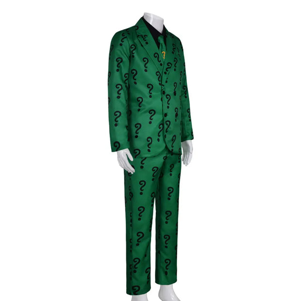 Mens Riddler Cosplay Costume