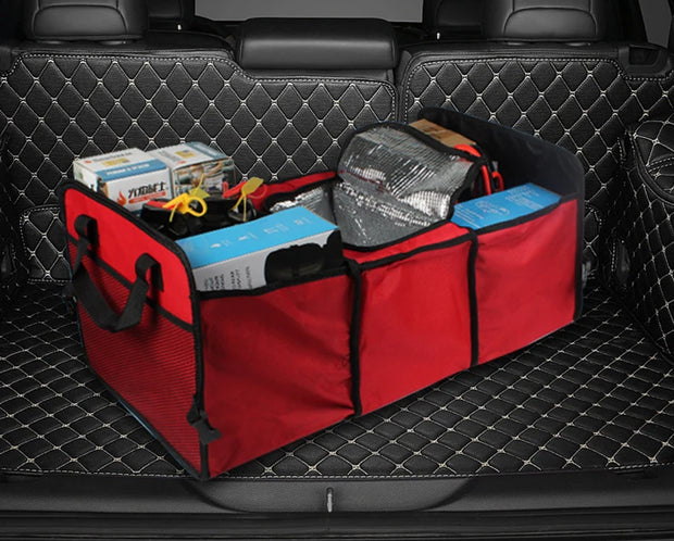 Portable Trunk Storage 3-in-1 Foldable Multi Compartment Organizer w/ Cooler