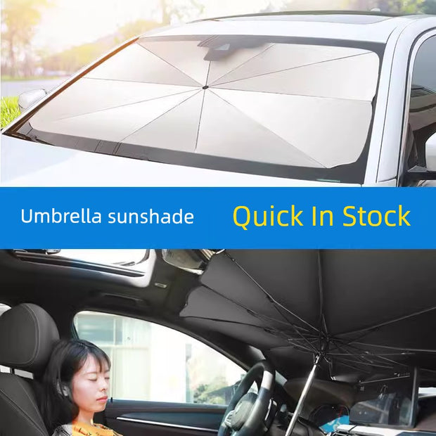 Thickened Foldable Umbrella Type Heat Insulation and Light Blocking Car Windshield Sunshade