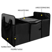 Portable Trunk Storage 3-in-1 Foldable Multi Compartment Organizer w/ Cooler