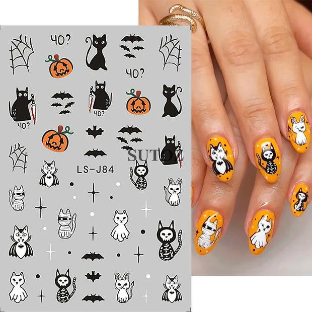 3D Halloween Nail Art Stickers