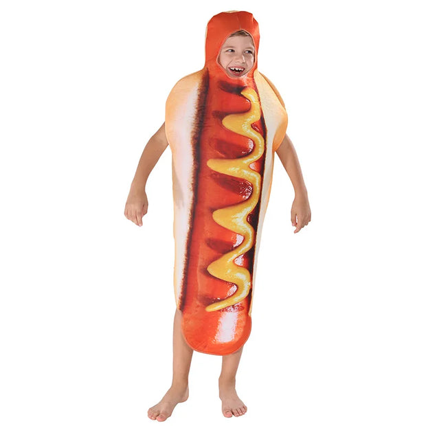 Adult Funny 3D Print Hot Dog Costumes