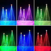 Up to 6ft 9in (2.1 meter) Smart Remote/App Control RGB Cone Christmas Tree with with Star Topper With Music Sync