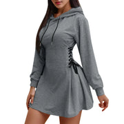 Women Tie Waist Mini Dress